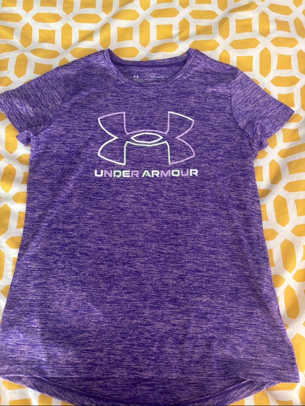 Under Armour Purple Heather Short Sleeve Logo Tee